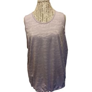 Avia Athletic Sleeveless Slouchy Lavender Top w Waist Drawstring